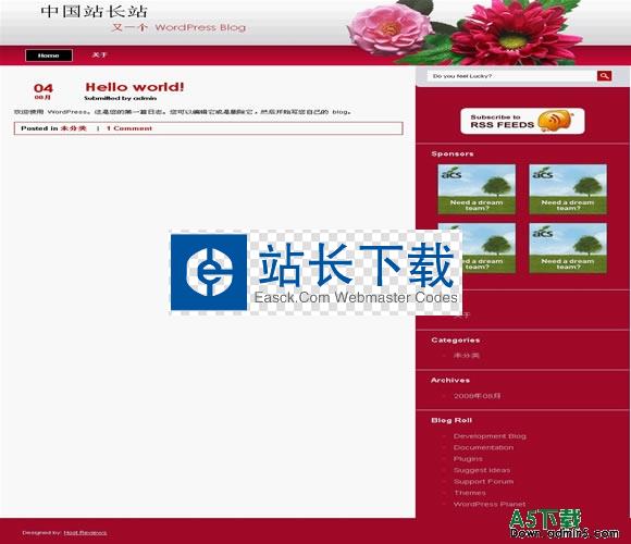 wordpress Flower模板