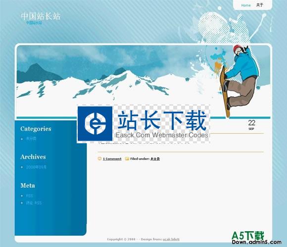 wordpress Snowboarder模板