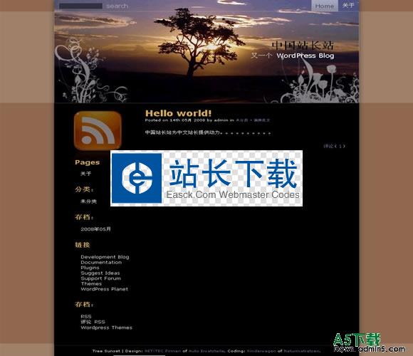 wordpress Tree Sunset模板