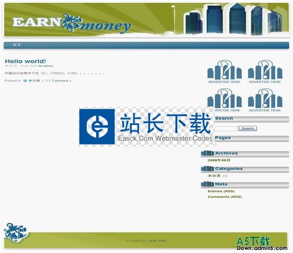 wordpress Earn Money模板