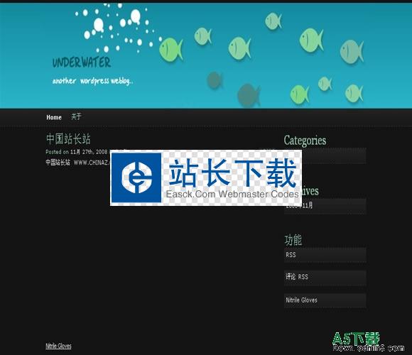 wordpress Under Water模板