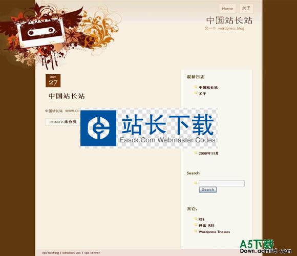 wordpress Kassetten模板