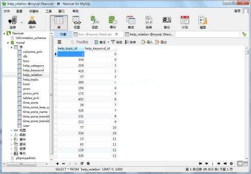 Navicat for MySQL查询表中数据的操作方法截图